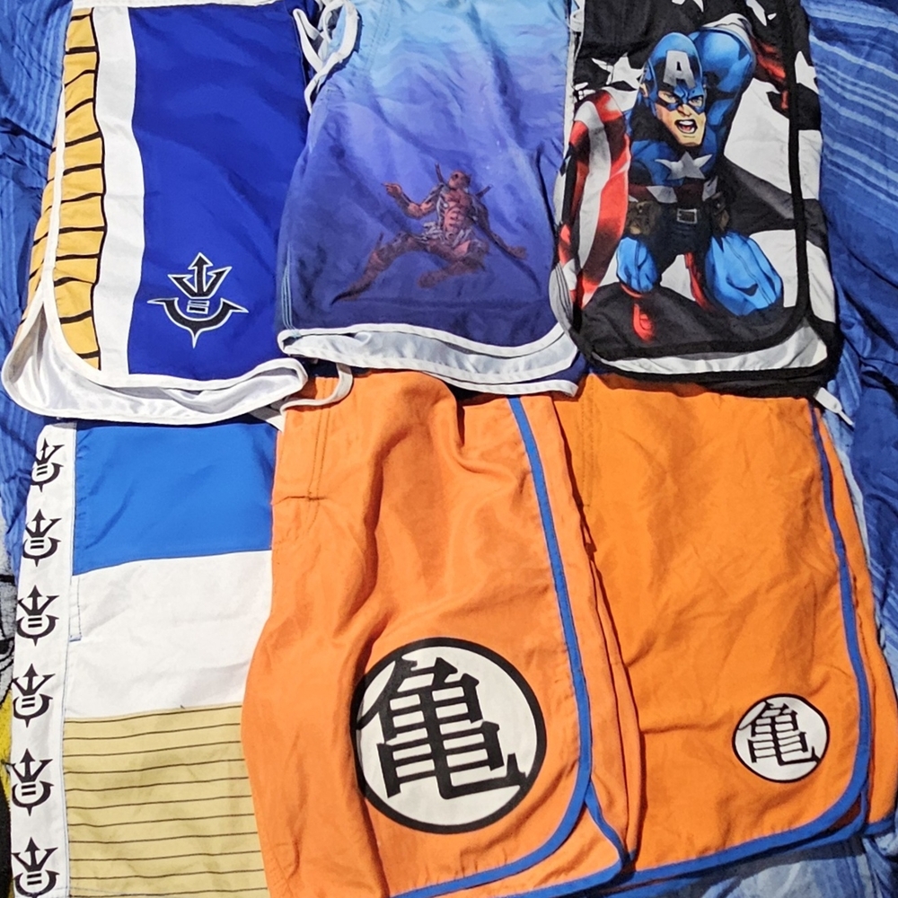 Dragon Ball and Superhero Themed Shorts Set